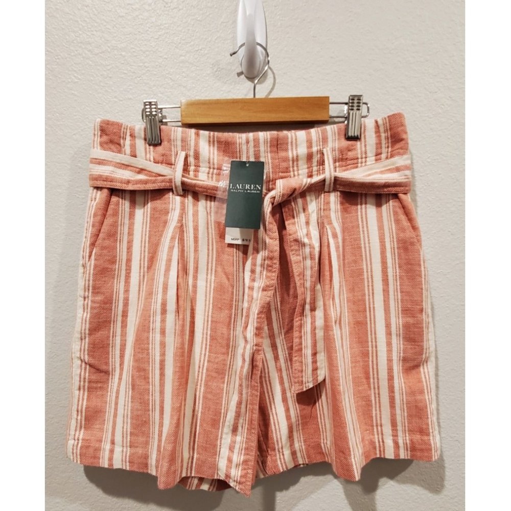 LAUREN RALPH LAUREN Striped Cotton Shorts
